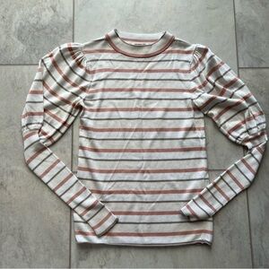 See by Chloe Striped Puff Sleeve Sweater